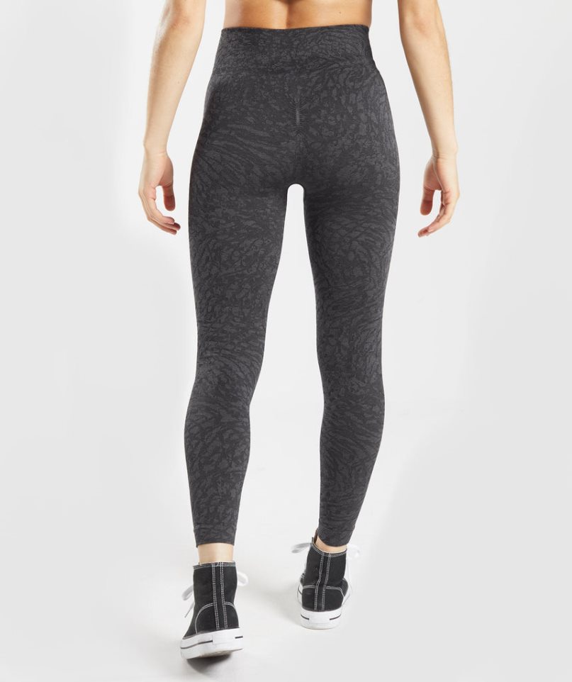 Women's Gymshark Adapt Animal Seamless Leggings Black | CA 15N68D